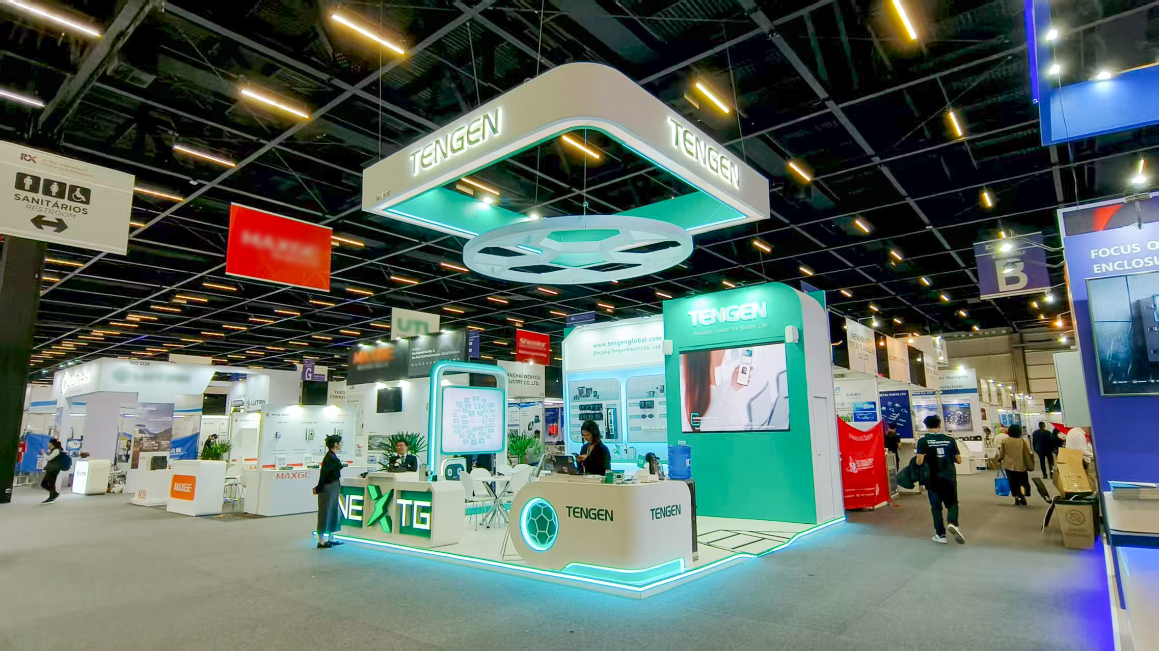 闪耀拉美丨爱游戏tv游戏中心亮相FIEE巴西国际电力展